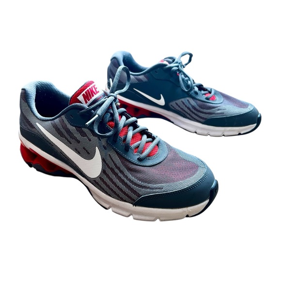 Nike Reax Run 9 Men's Running/Athletic Shoes Gray Red White Sneakers Size 9 - Picture 1 of 8
